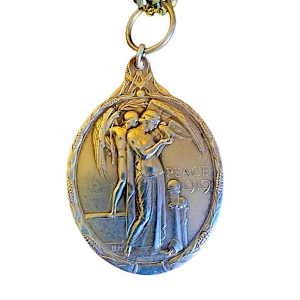 Antique Silver British Peace Medal 1919